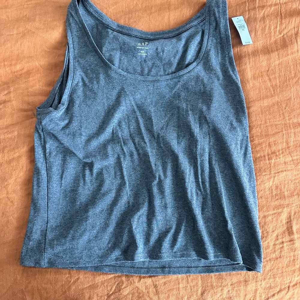 NWT GAP Gray Modern Tank Top XXL
